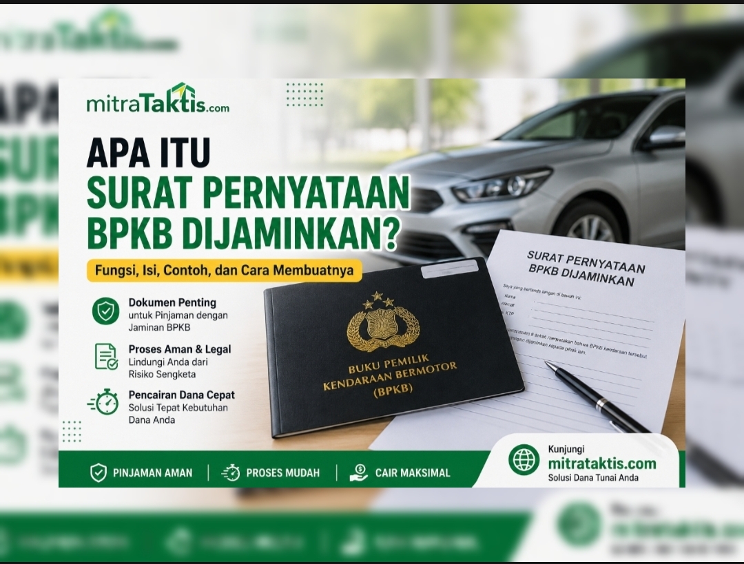 Apa Itu Surat Pernyataan BPKB Dijaminkan? Fungsi, Contoh, dan Cara Membuatnya